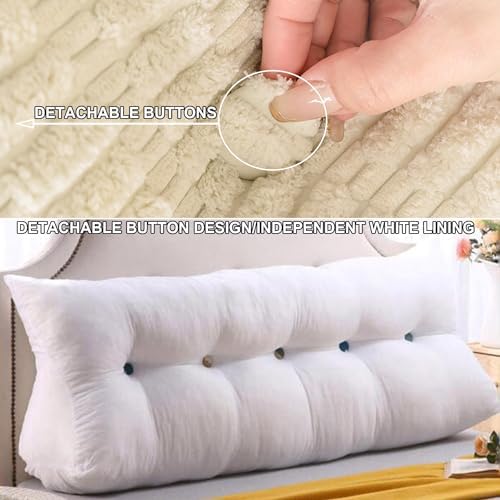 Wedge Reading Support Pillow with Removable Cover Blue 79 Inch