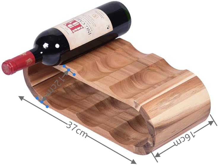 CRYSTA MTT Wooden Wine Rack for 6 Bottles