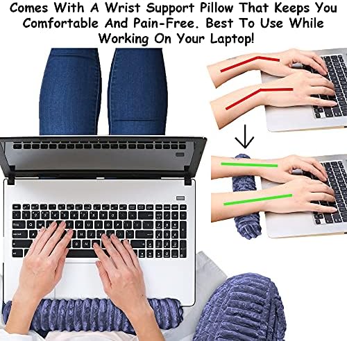 Homie Reading Pillow with Light Wrist Back Support - Large Blue