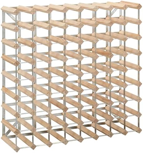 vidaXL Solid Pinewood Wine Rack for 72 Bottles