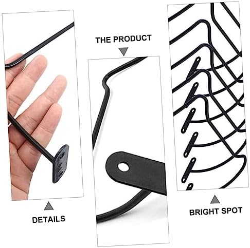Sosoport 6Pcs Wall Mounted Iron Wine Racks