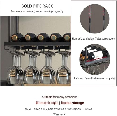 200x30cm Freestanding Wine Rack with Adjustable Height