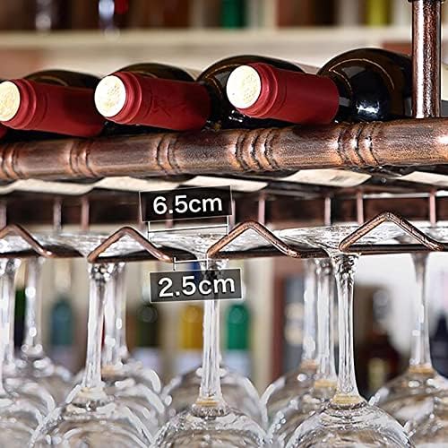 ULAINE Metal Ceiling Wine Rack with Adjustable Height