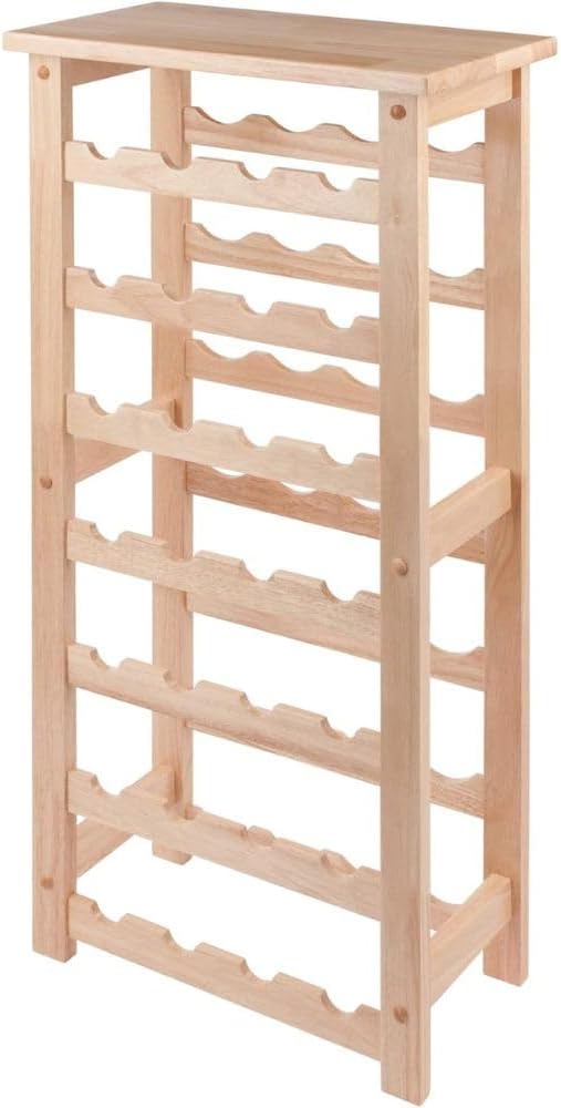 Oakestry Napa Wine Rack - Freestanding Wooden Bottle Holder