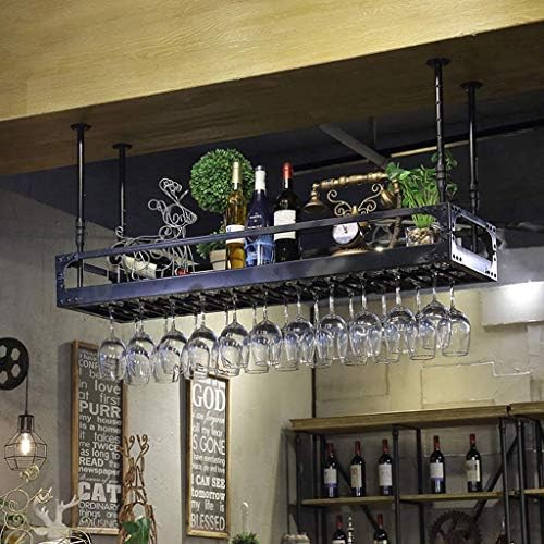 LASEVE Wall-Mounted Wine Rack with Glass Holder 60Cm