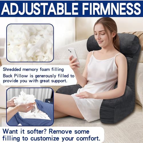 Tinuniyaa Extra Large Back Support Pillow for Bed Sitting Up