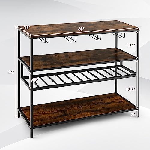Giantex 4-Tier Freestanding Wine Rack Cabinet