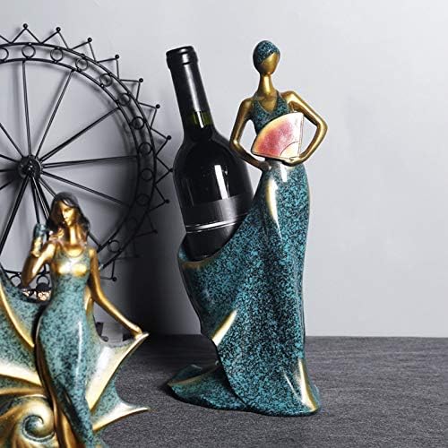FY Elegant Girl Wine Holder Freestanding Rack for Home and Kitchen