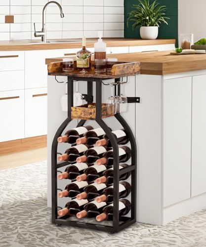 Vilaxing Freestanding Wine Rack 15 Bottle Storage