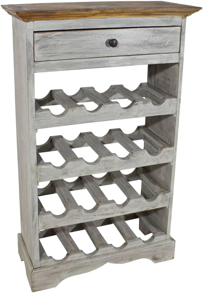 ZQQLVOO Freestanding Wine Rack with Drawer