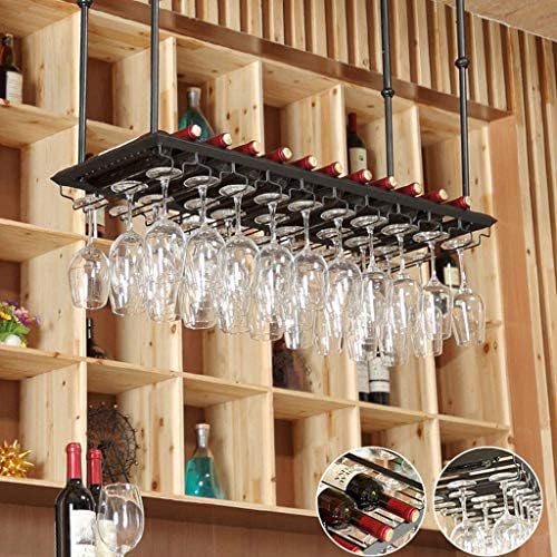 Adjustable Metal Wall-Mounted Wine Rack for 8 Bottles 24 Glasses
