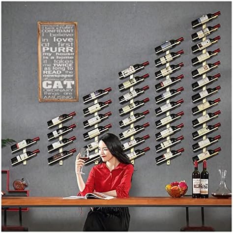 ALDEPO Wall-Mounted Wine Rack 4 Bottle Organizer