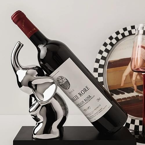 Linxia Silver Ceramic Elephant Wine Rack 1