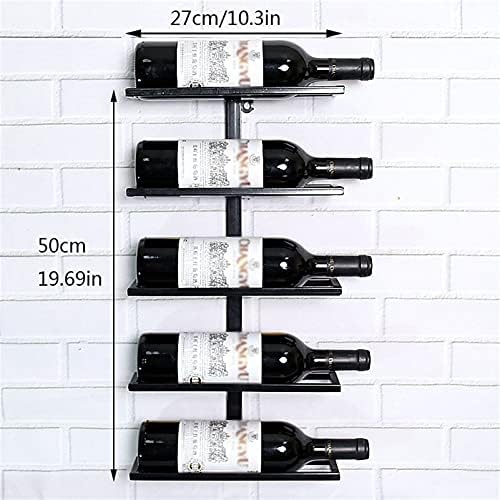 CGF- Wall Mounted Wine Rack 6 Bottle Black
