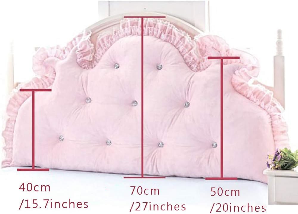 RUYII Back Cushion with Lace Edge - Pink 150x70cm
