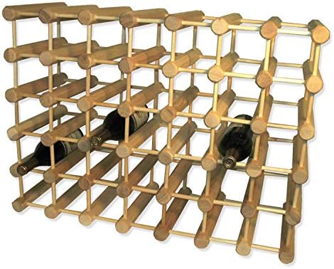 JK Adams 40 Bottle Ash Wood Wine Rack with Natural Pins 1