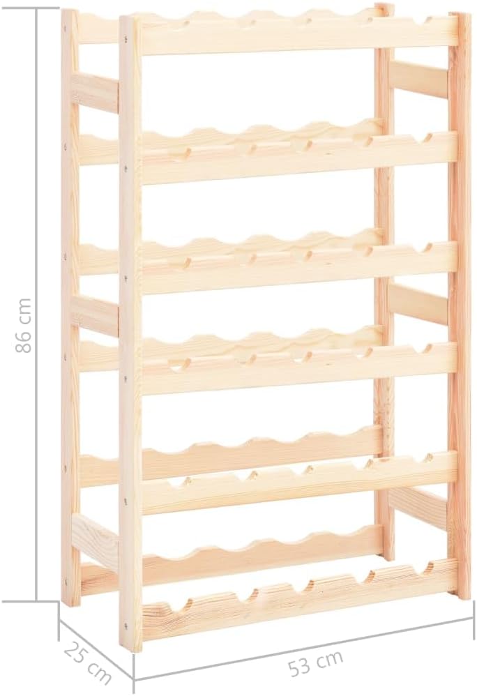 vidaXL Freestanding Wine Rack for 30 Bottles 1