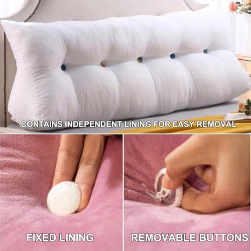 ZZYK Headboard Pillow Full Bed Support Cushion with Backrest Gray Queen59inches