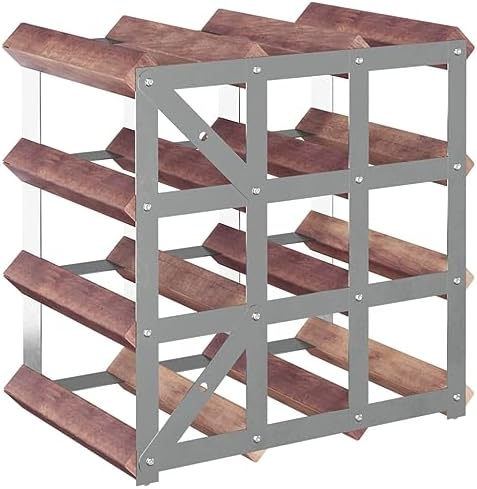 vidaXL Brown Wine Rack - 12 Bottle Storage