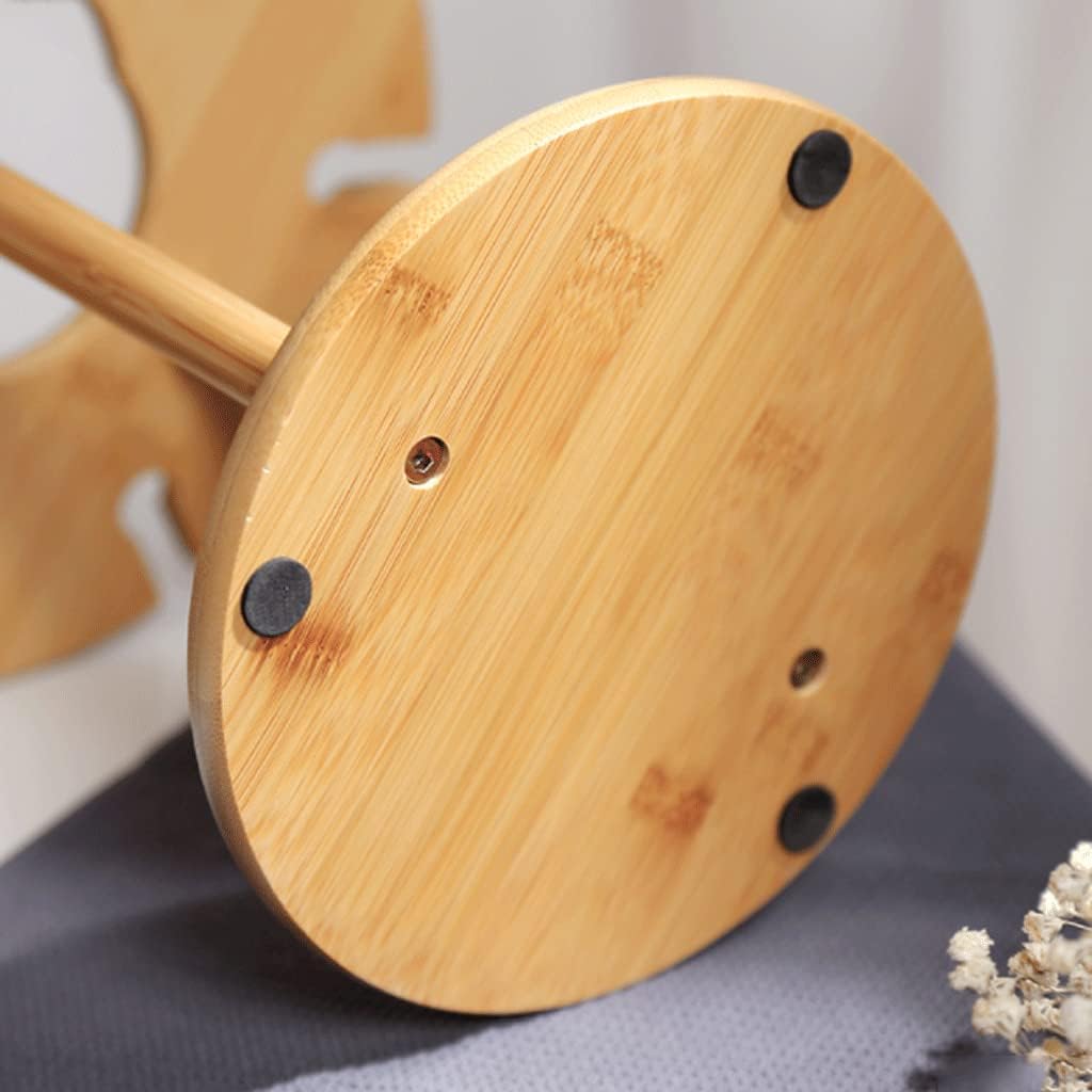 Vertical Bamboo Wine Rack with Goblet Storage