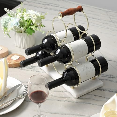 BCS Tabletop Wine Rack with Marble Base