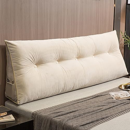 ZZYK Large Triangular Headboard Pillow Wedge 60cm Beige