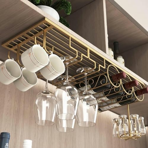 WXQDDA Wall-Mounted Wine Glass Rack