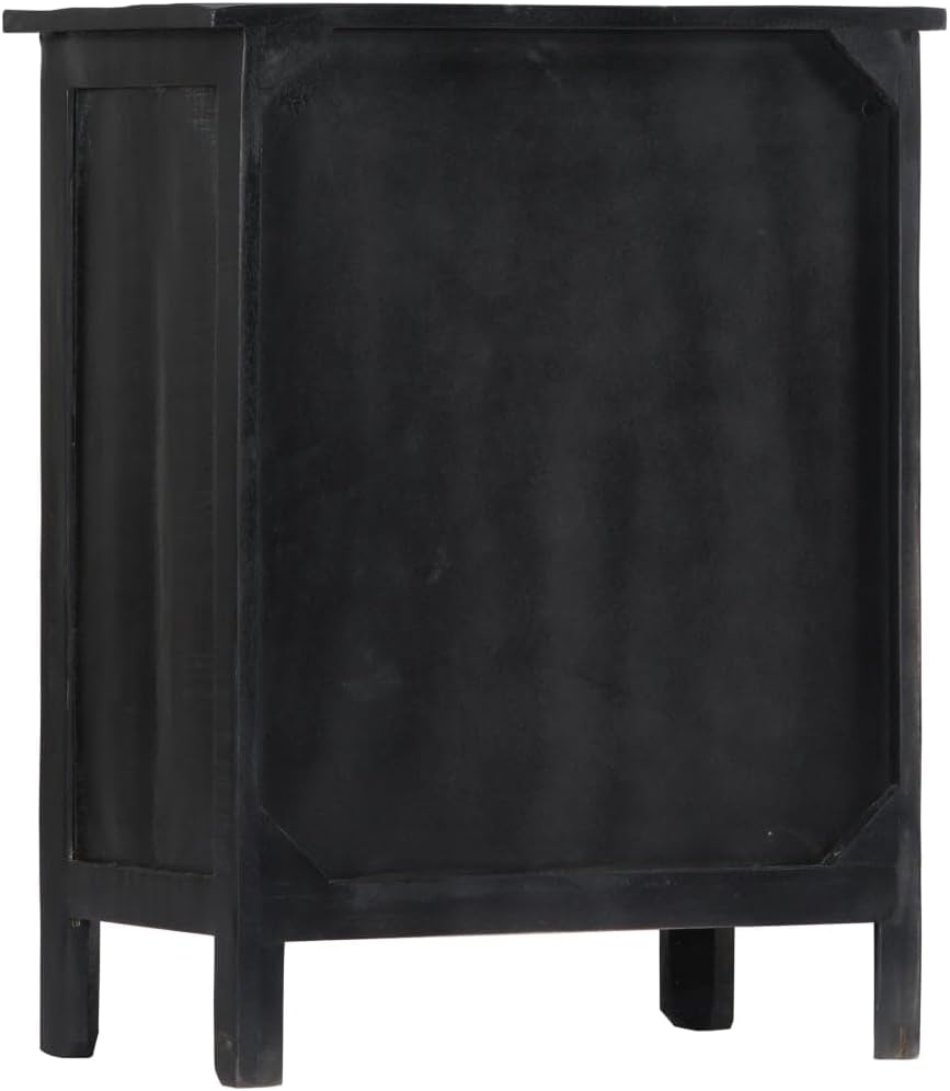 WEHUOSIF Black Wooden Wine Rack 16 Bottles