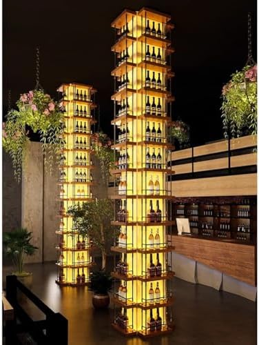 Freestanding Wine Rack With LED Lights