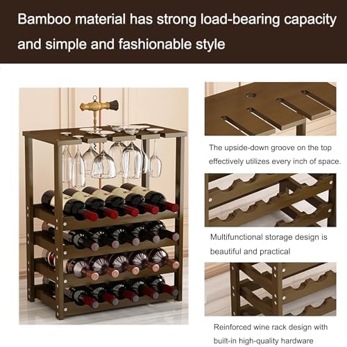 Comepa 4 Tier Freestanding Wine Rack 20 Bottle Capacity