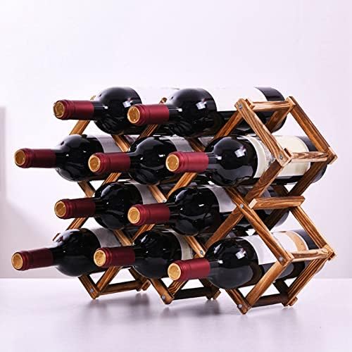 JUOPZKENN Foldable Wooden Wine Rack Cabinet