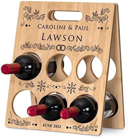 Maverton Personalized Wine Rack for Couples