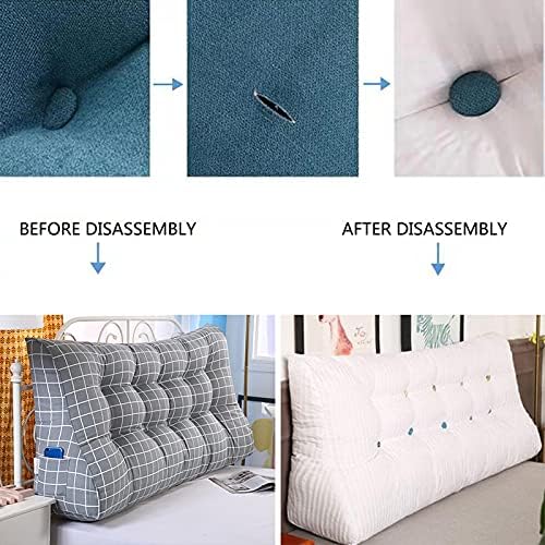 ZZYK Headboard Cushion Fleece Triangular Support Pillow