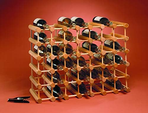 JK Adams 40 Bottle Ash Wood Wine Rack with Natural Pins 1