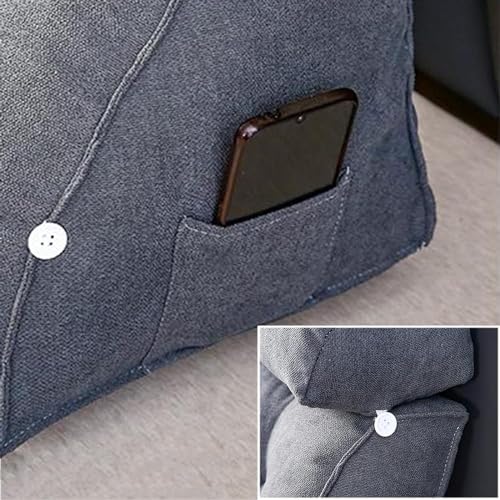 COZMAX Velvet Triangle Reading Pillow for Bed and Sofa