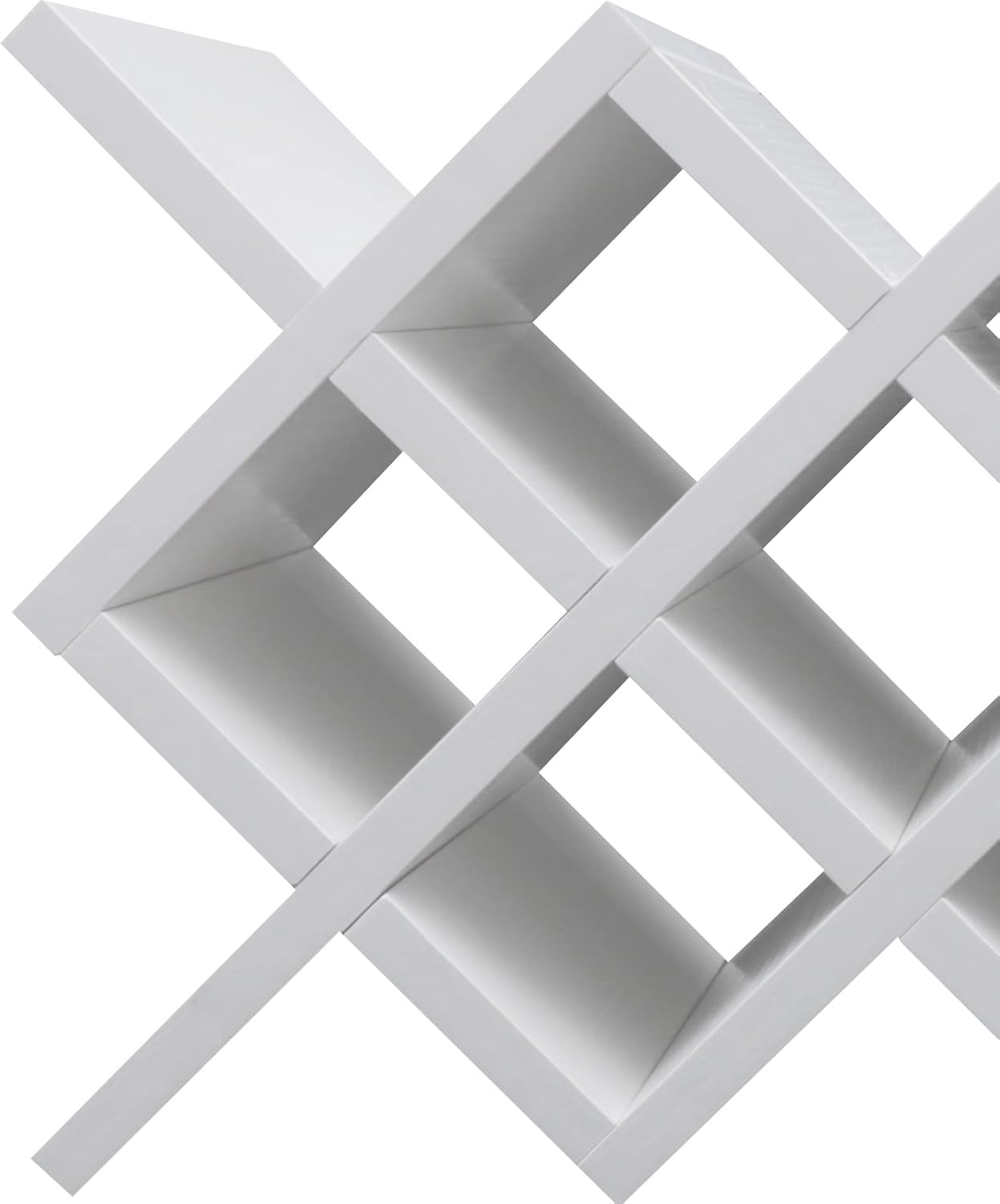 10 Cell Wine Rack with Lattice Design