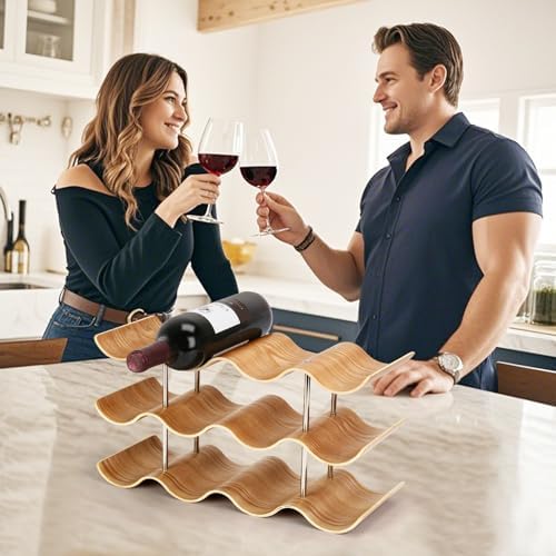VAlinks 3 Tier 12 Bottle Willow Wine Rack 1