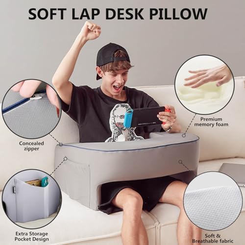 Cooloo8 Reading Pillow with Armrests and Lap Desk