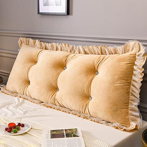 ZZYK Large Velvet Reading Pillow with Removable Cover