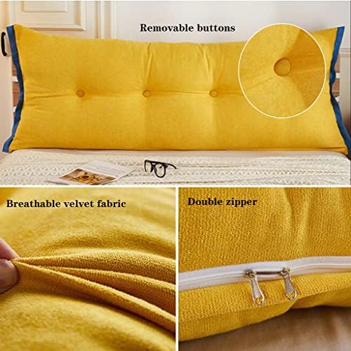 ZZYK Reading Support Pillow with Removable Cover Yellow 47