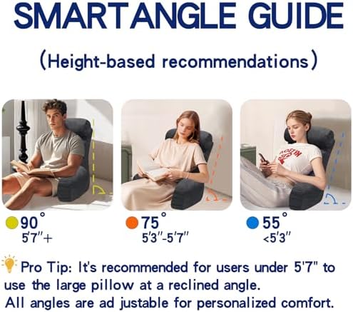 Extra Large Back Support Pillow for Bed Sitting Up