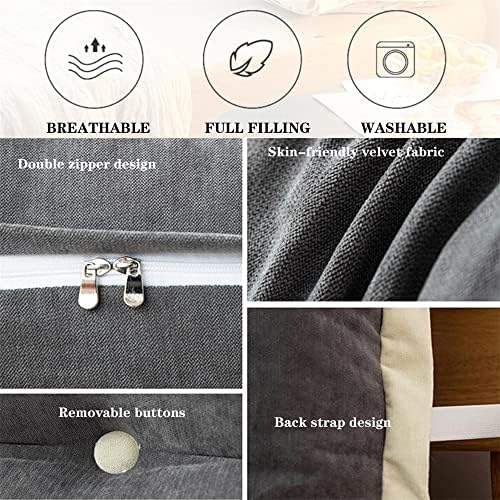 ZZYK Soft Velvet Reading Pillow with Removable Cover