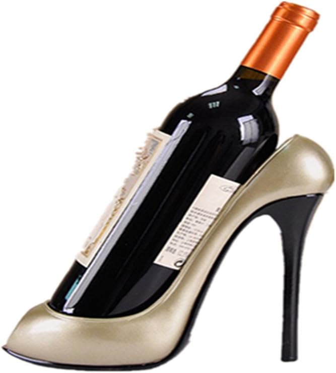 WINOMO Freestanding Wine Bottle Holder with High Heel Design 1