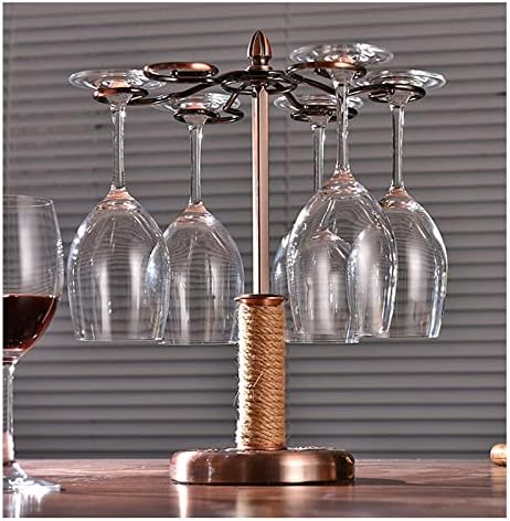 ALDEPO 6-Glass Tabletop Wine Rack - Industrial Style