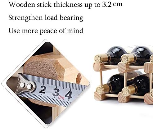 REMIGHTELY Solid Wood Wine Rack - 8 Bottles DIY Assembly
