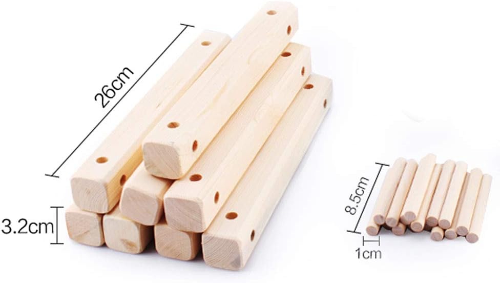 REMIGHTELY Solid Wood Wine Rack - 8 Bottles DIY Assembly