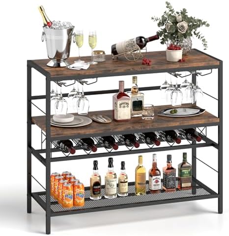 COSTWAY 41 Inch Freestanding Wine Rack Table