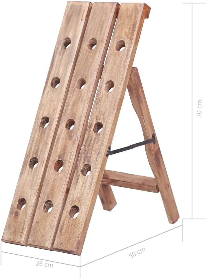 YAFF Wine Rack for 15 Bottles Solid Reclaimed Wood