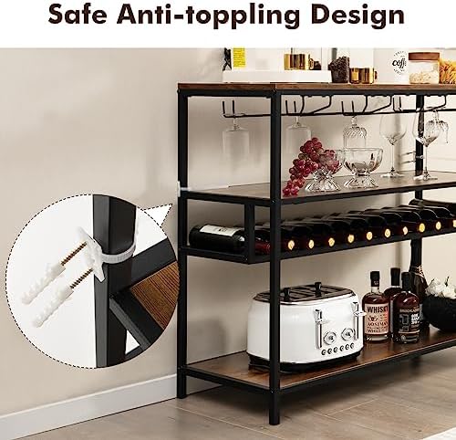 Giantex 4-Tier Freestanding Wine Rack Cabinet