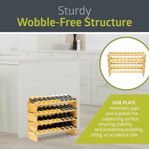 Pearington 36 Bottle Stackable Wine Rack with 4 Tiers